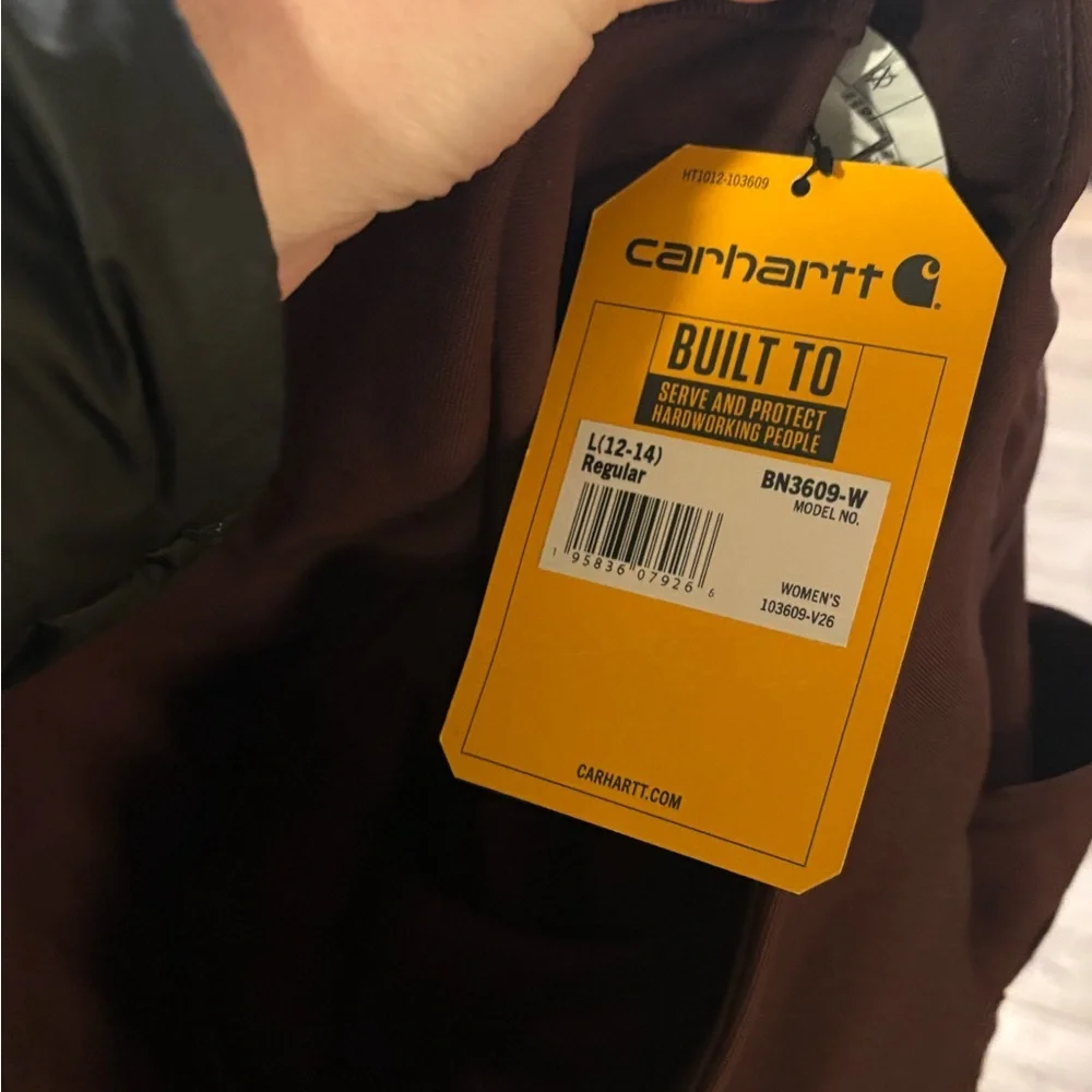 Nwt Carhartt large fitted utility pants brown maroon burgundy - Picture 3 of 5
